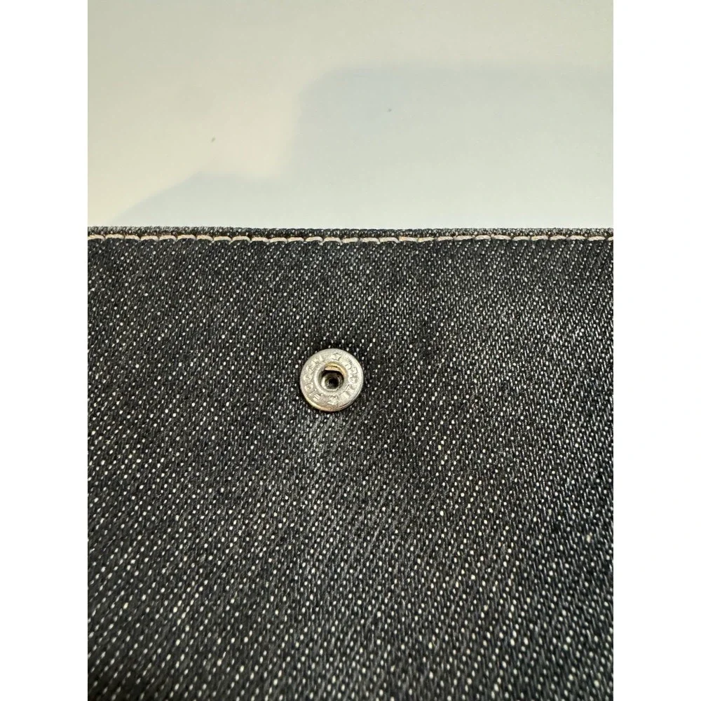 Christian Dior Indigo Denim Wallet Purse Authentic BM - 1011